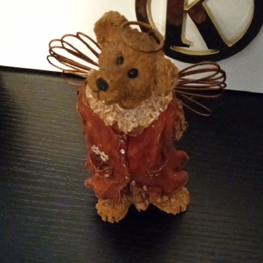 Angel Bear Figurine with Red Coat